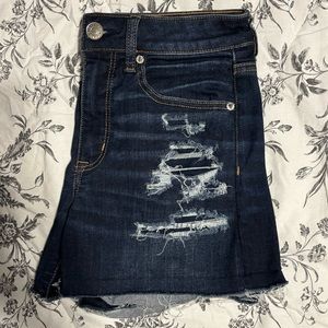 American Eagle High Rise Shortie Jean Shorts